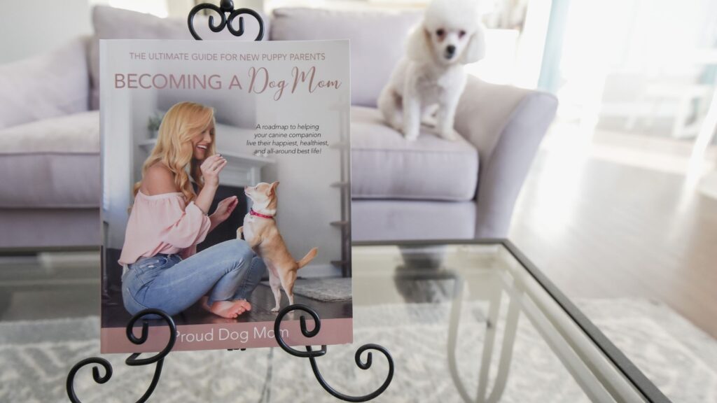 Becoming a Dog Mom is your puppy survival guide. It's filled with tips for first-time pet parents, or anyone with a young pup on their paws.